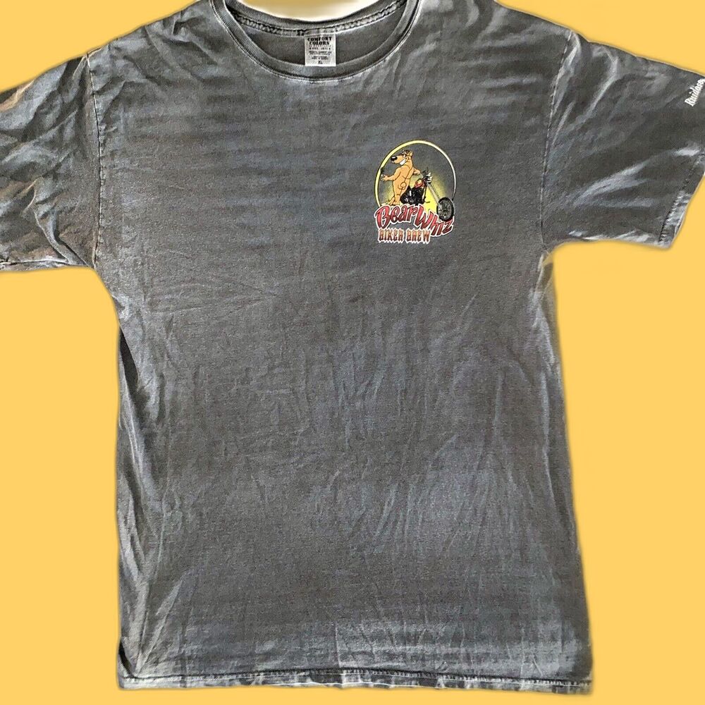 Vintage Bear Whiz T Shirt Biker Brew “The Only Grog For Cruisin’ Your Hog"  XL